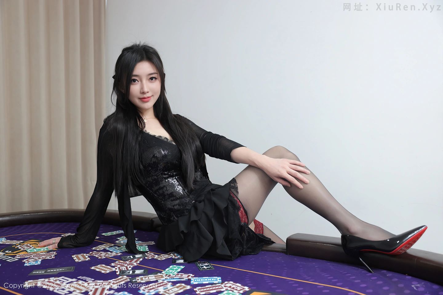 图片[6]-[XiuRen秀人网]VOL.10592 模特苏一诺性感黑色情趣内衣配黑丝吊袜秀曼妙身姿惹火诱惑写真80P-秀人网官方网站